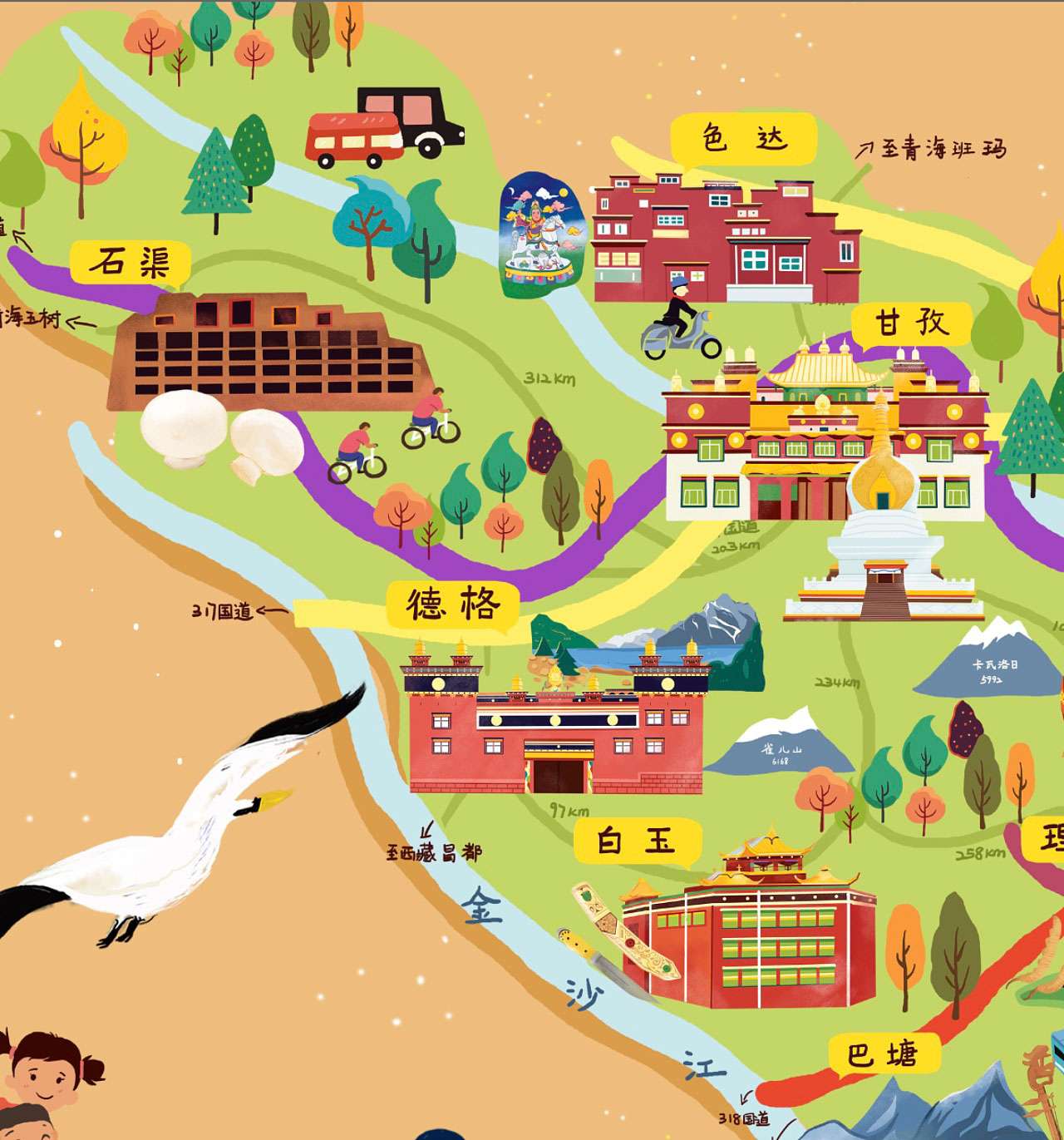 龙南手绘地图景区的文化宝库